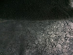 Дубленочный мех черный с покрытием "Цветы" в разделе Дубленочный мех интернет-каталога компании "МК Трейд-НН"